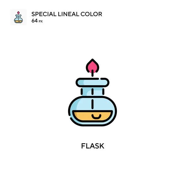 Frasco Icono Especial Color Lineal Plantilla Diseño Símbolo Ilustración Para — Vector de stock