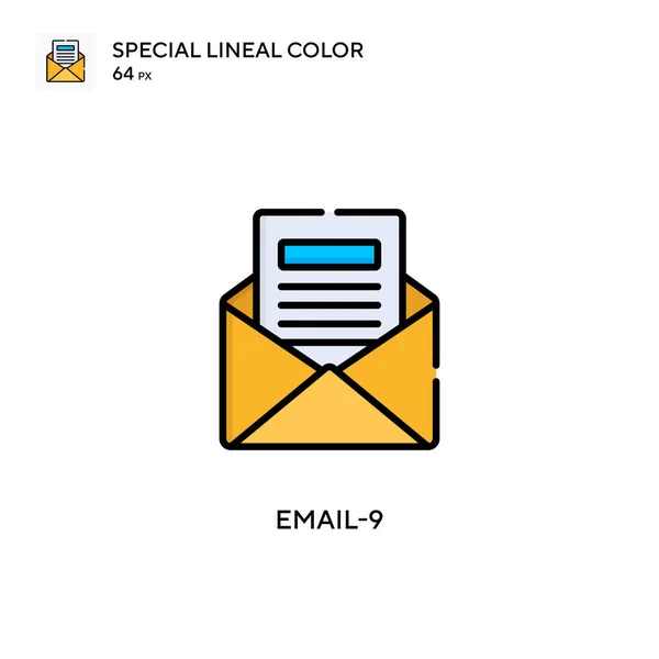 Email Icono Especial Color Lineal Plantilla Diseño Símbolo Ilustración Para — Vector de stock