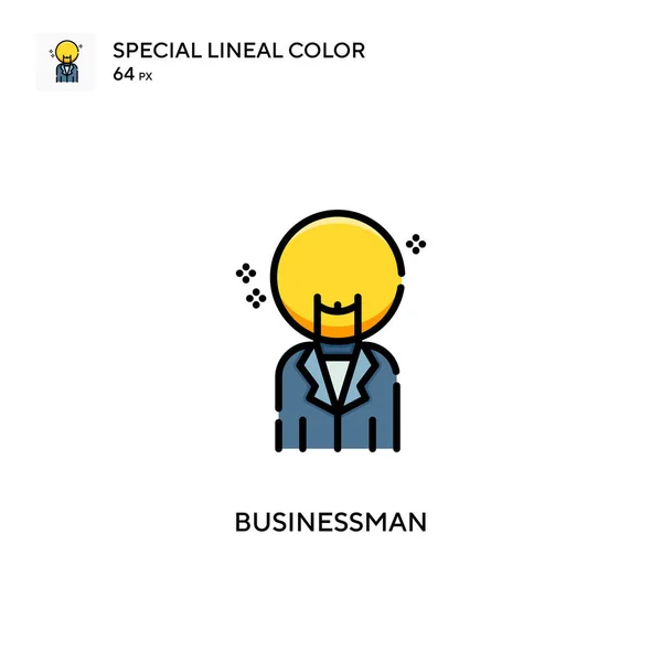 Zakenman Speciale Lineal Color Icoon Illustratie Symbool Ontwerp Sjabloon Voor — Stockvector