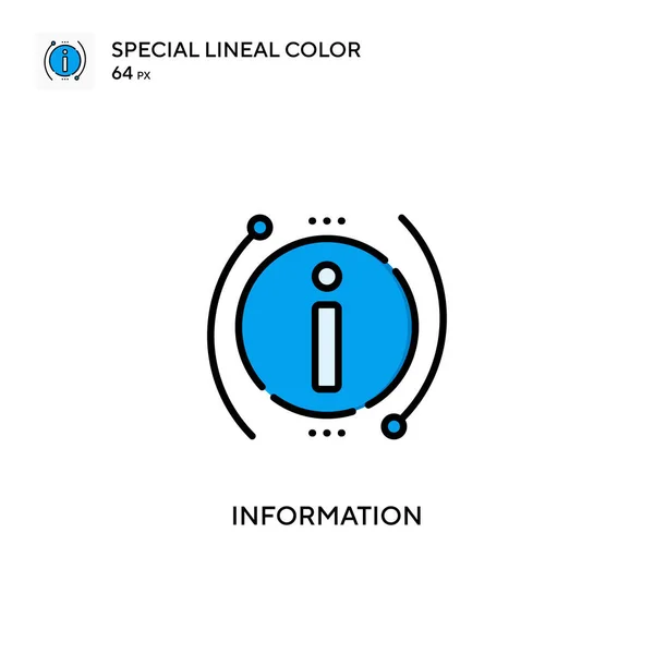 Informação Ícone Cor Linear Especial Modelo Design Símbolo Ilustração Para — Vetor de Stock