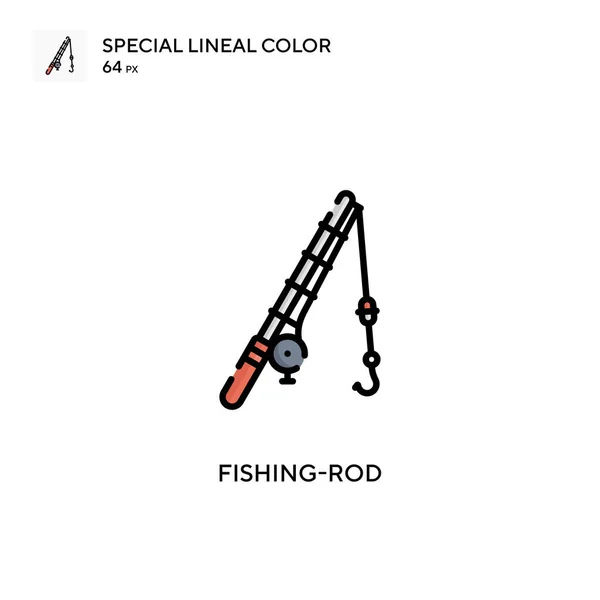 Fishing Rod Special Lineal Color Icon Illustration Symbol Design Template — Stock Vector