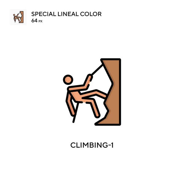 Climbing Special Lineal Color Icon Illustration Symbol Design Template Web — Stock Vector