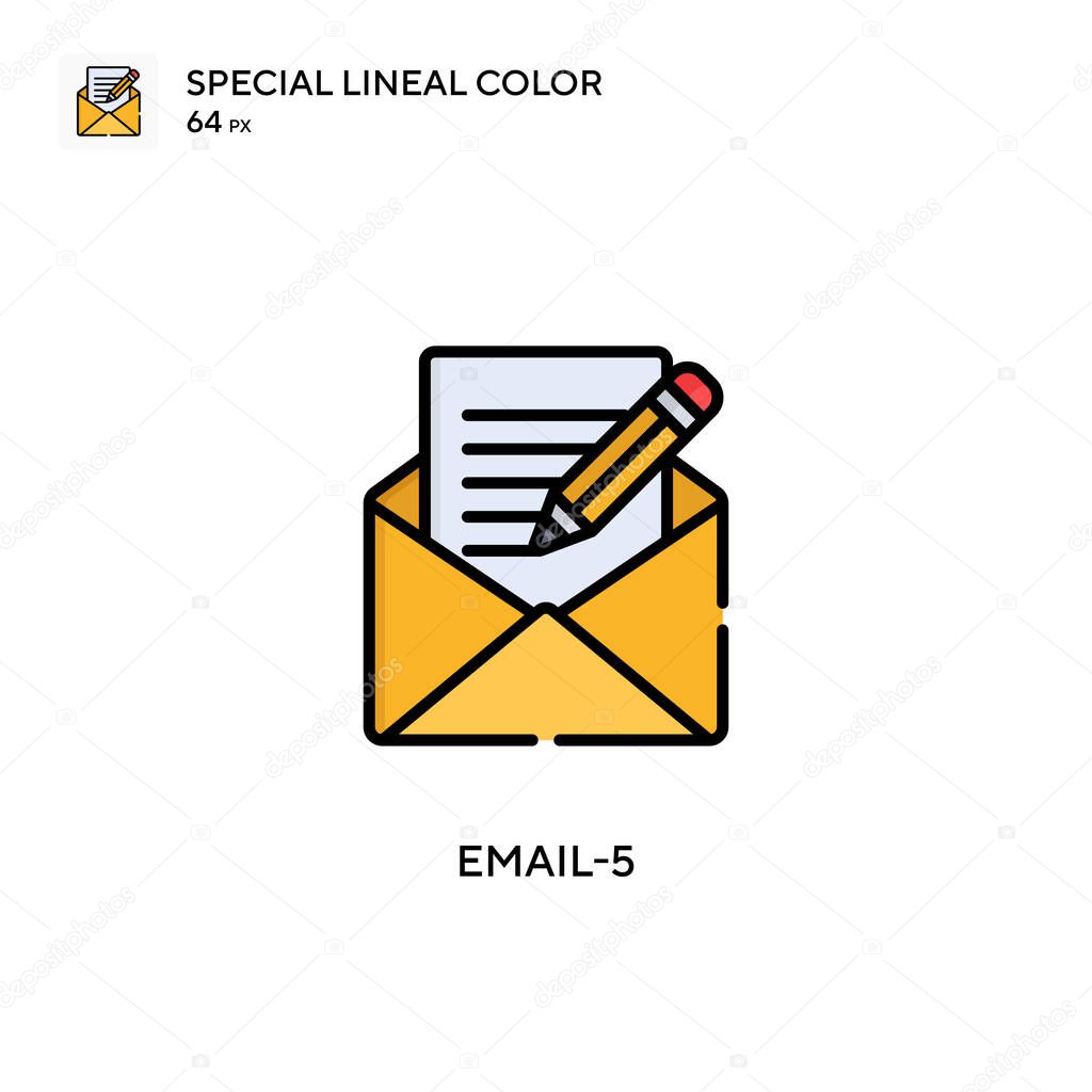 Email-5 Special lineal color icon. Illustration symbol design template for web mobile UI element. Perfect color modern pictogram on editable stroke.