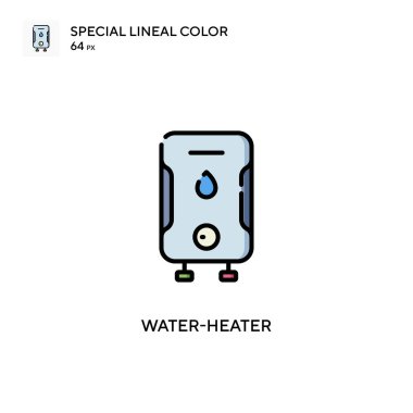 Su ısıtıcısı özel renk simgesi. Web mobil UI ögesi için resimleme sembolü tasarım şablonu. Düzenlenebilir vuruş üzerine mükemmel renk modern pictogram.