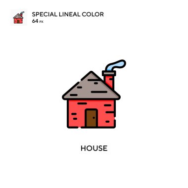 House Special Lineal renk ikonu. Web mobil UI ögesi için resimleme sembolü tasarım şablonu. Düzenlenebilir vuruş üzerine mükemmel renk modern pictogram.