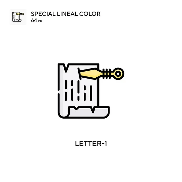 Letra Icono Especial Color Lineal Plantilla Diseño Símbolo Ilustración Para — Archivo Imágenes Vectoriales