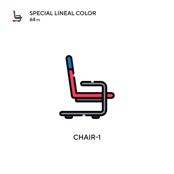 Chair Icono Especial Color Lineal Plantilla Diseño Símbolo Ilustración Para — Archivo Imágenes Vectoriales