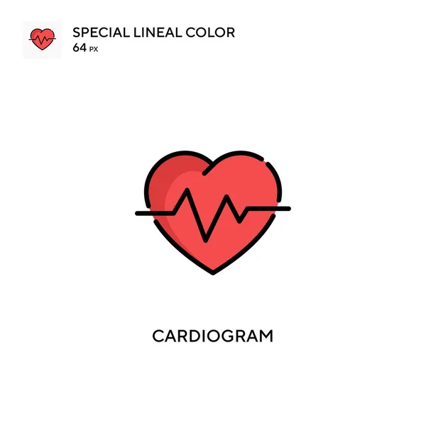 Cardiogramme Icône Couleur Linéaire Spéciale Modèle Conception Symbole Illustration Pour — Image vectorielle