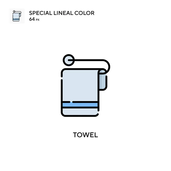 Ręcznik Specjalna Ikona Koloru Linii Wzór Symbolu Ilustracji Dla Mobilnego — Wektor stockowy