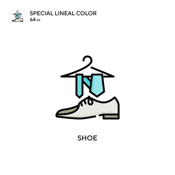 Zapato Icono Especial Color Lineal Plantilla Diseño Símbolo Ilustración Para — Vector de stock