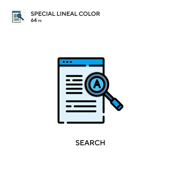 Search Special Lineal Color Icon Illustration Symbol Design Template Web — Stock Vector