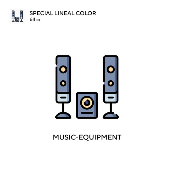 Musik Ausrüstung Spezielles Lineares Farb Symbol Illustration Symbol Design Vorlage — Stockvektor