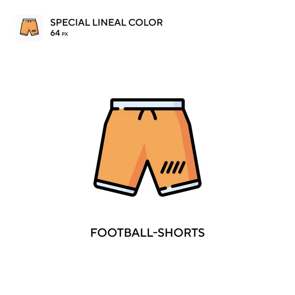 Football Rövidnadrág Különleges Lineáris Szín Ikon Illusztráció Szimbólum Design Sablon — Stock Vector