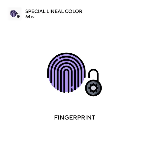 Fingerabdruck Spezielles Lineares Farbsymbol Illustration Symbol Design Vorlage Für Web — Stockvektor