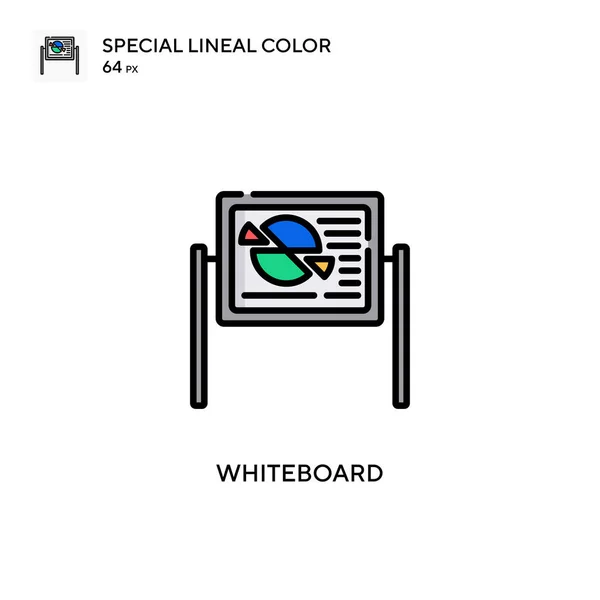 Whiteboard Ícone Cor Linear Especial Modelo Design Símbolo Ilustração Para — Vetor de Stock