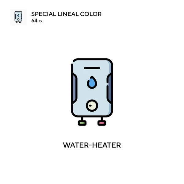給湯器特殊線色アイコン WebモバイルUi要素用のイラスト記号デザインテンプレート 編集可能なストローク上の完璧な色現代ピクトグラム — ストックベクタ