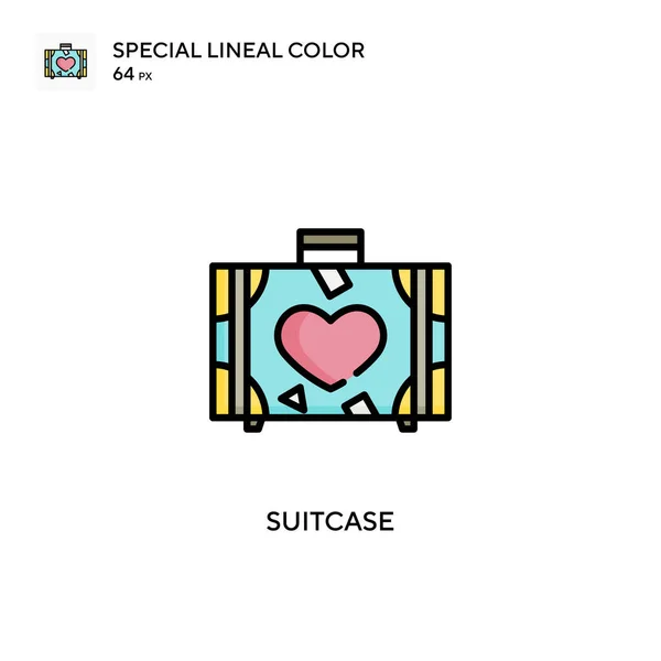 Maleta Icono Especial Color Lineal Plantilla Diseño Símbolo Ilustración Para — Vector de stock