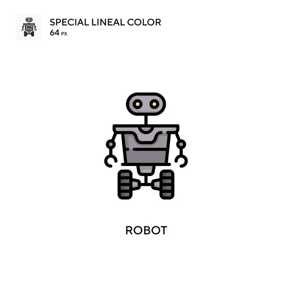 Robot Speciale Lijnkleur Icoon Illustratie Symbool Ontwerp Sjabloon Voor Web — Stockvector