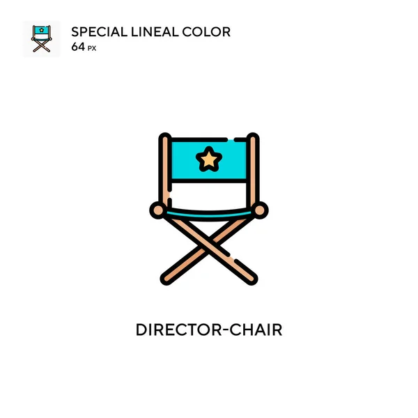 Directeur Voorzitter Special Lineal Color Icon Illustratie Symbool Ontwerp Sjabloon — Stockvector