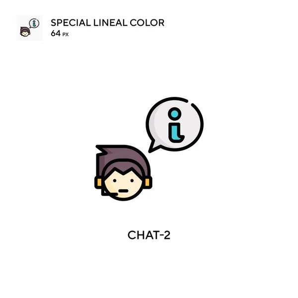 Chat Icono Especial Color Lineal Plantilla Diseño Símbolo Ilustración Para — Archivo Imágenes Vectoriales