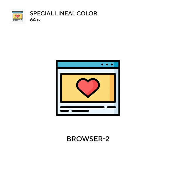 Browser Ícone Cor Linear Especial Modelo Design Símbolo Ilustração Para — Vetor de Stock