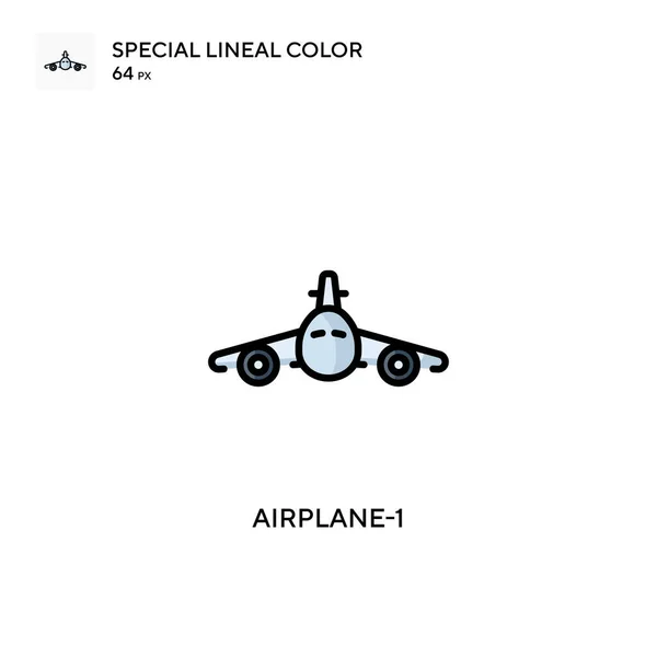 플레인 Airplane 스페셜 라이얼 아이콘 디자인 모바일 요소를 템플릿 스트로크에 — 스톡 벡터