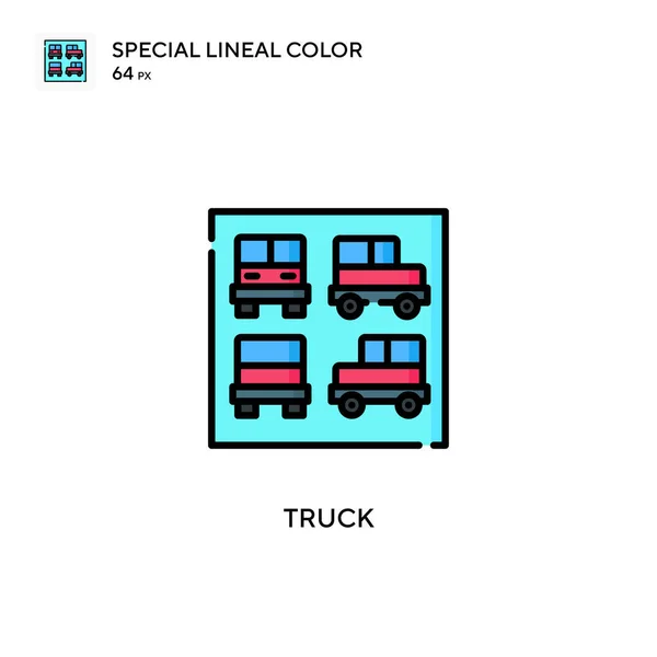 Truck Special Lineal Color Icon Illustration Symbol Design Template Web — Stock Vector