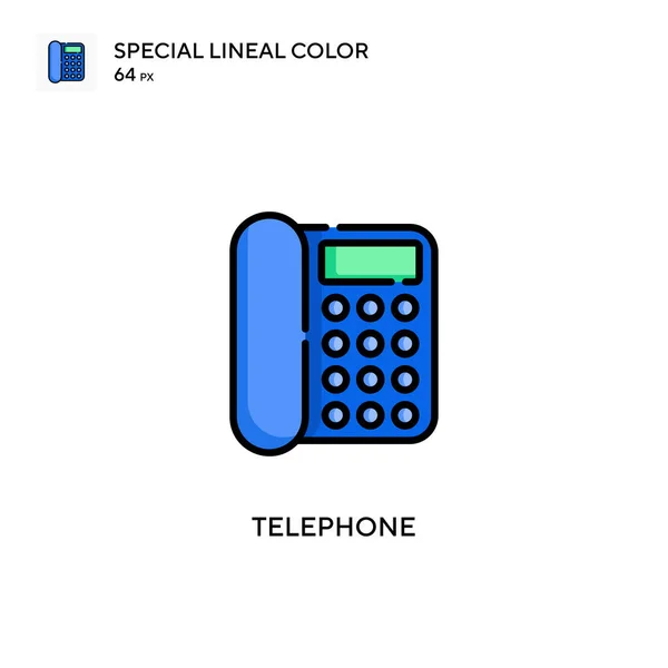 Teléfono Icono Especial Color Lineal Plantilla Diseño Símbolo Ilustración Para — Vector de stock