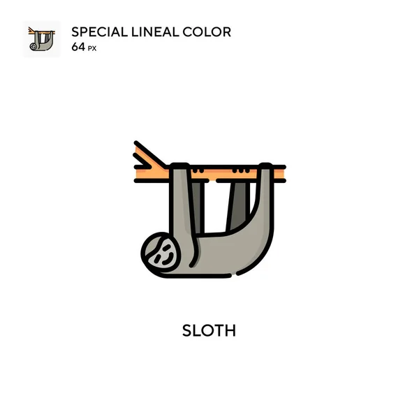Sloth Ειδική Lineal Εικονίδιο Χρώματος Εικονογράφηση Πρότυπο Σχεδιασμού Συμβόλων Για — Διανυσματικό Αρχείο