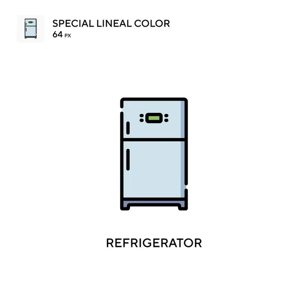 冷蔵庫特殊線色のアイコン WebモバイルUi要素用のイラスト記号デザインテンプレート 編集可能なストローク上の完璧な色現代ピクトグラム — ストックベクタ
