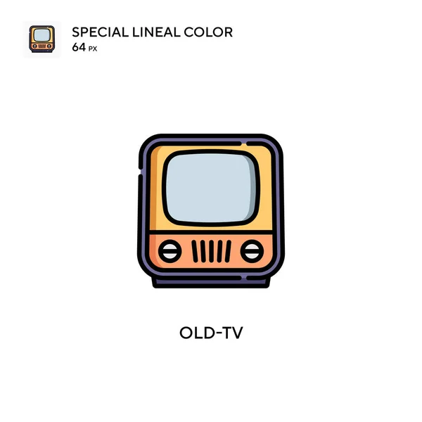Old Icono Color Lineal Especial Plantilla Diseño Símbolo Ilustración Para — Archivo Imágenes Vectoriales