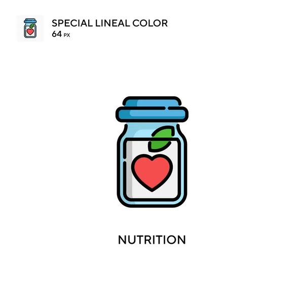 Nutrición Icono Color Lineal Especial Plantilla Diseño Símbolo Ilustración Para — Vector de stock
