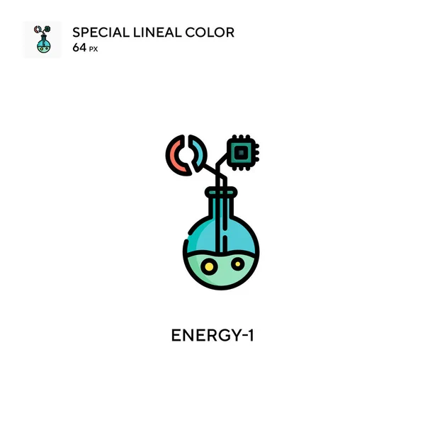 Energy Különleges Lineáris Szín Ikon Illusztráció Szimbólum Design Sablon Web — Stock Vector