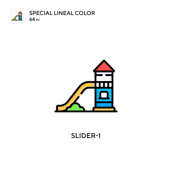 Slider 1特殊线形彩色图标 Web移动Ui元素的说明性符号设计模板 关于可编辑笔画的完美色彩现代象形文字 — 图库矢量图片