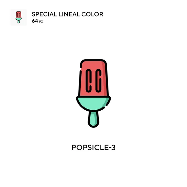 Popsicle Special Lineal Color Icon Illustration Symbol Design Template Web — Stock Vector