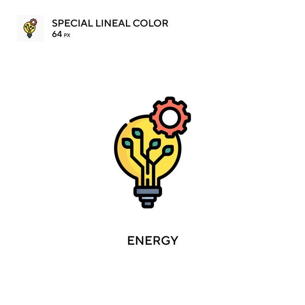Energía Icono Color Lineal Especial Plantilla Diseño Símbolo Ilustración Para — Vector de stock