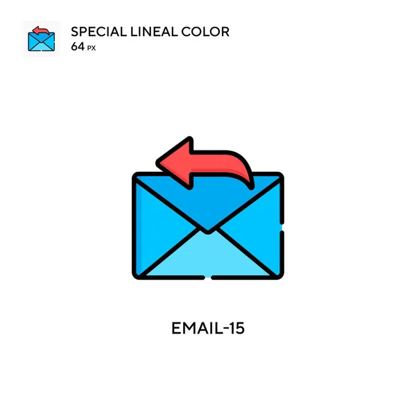 Email 스페셜 라이너 아이콘 디자인 모바일 요소를 템플릿 스트로크에 — 스톡 벡터
