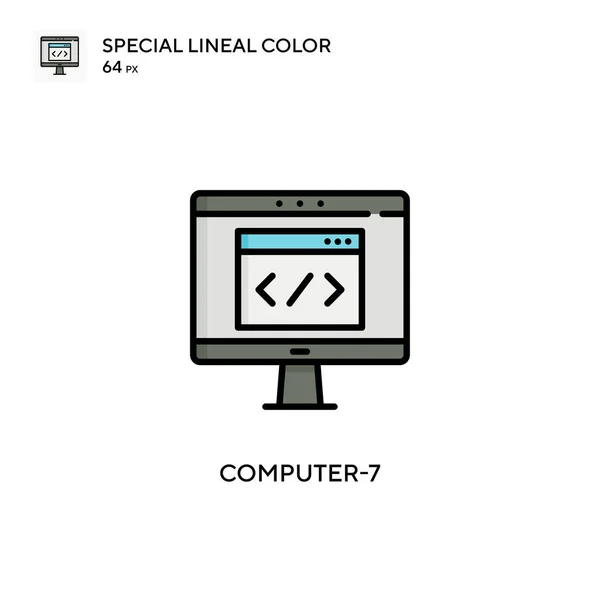 Computer Különleges Lineáris Szín Ikon Illusztráció Szimbólum Design Sablon Web — Stock Vector