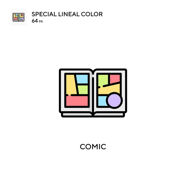 Comic Special Lineare Farbe Symbol Illustration Symbol Design Vorlage Für — Stockvektor