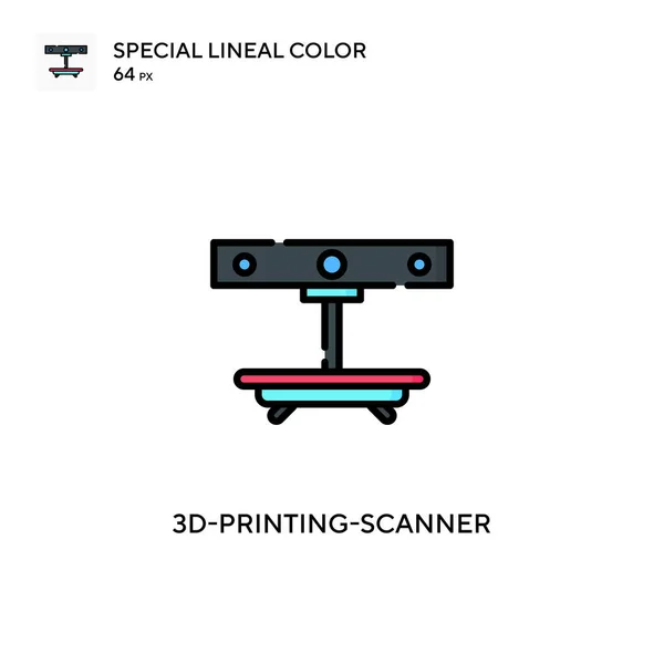 Druck Scanner Spezielles Lineares Farb Symbol Illustration Symbol Design Vorlage — Stockvektor