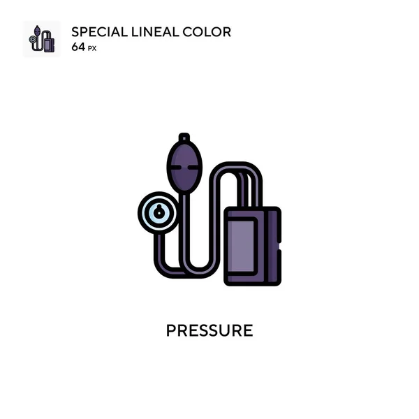 Pression Icône Couleur Linéaire Spéciale Modèle Conception Symbole Illustration Pour — Image vectorielle