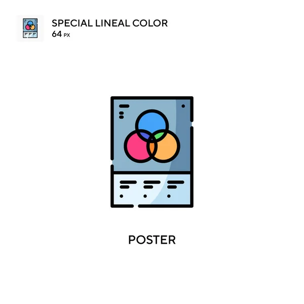 Poster Özel Renk Simgesi Web Mobil Ögesi Için Resimleme Sembolü — Stok Vektör