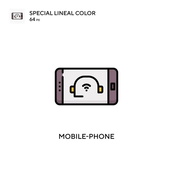 Mobilní Telefon Speciální Lineární Barevná Ikona Šablona Návrhu Symbolu Ilustrace — Stockový vektor