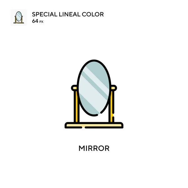 Miroir Icône Spéciale Couleur Linéaire Modèle Conception Symbole Illustration Pour — Image vectorielle