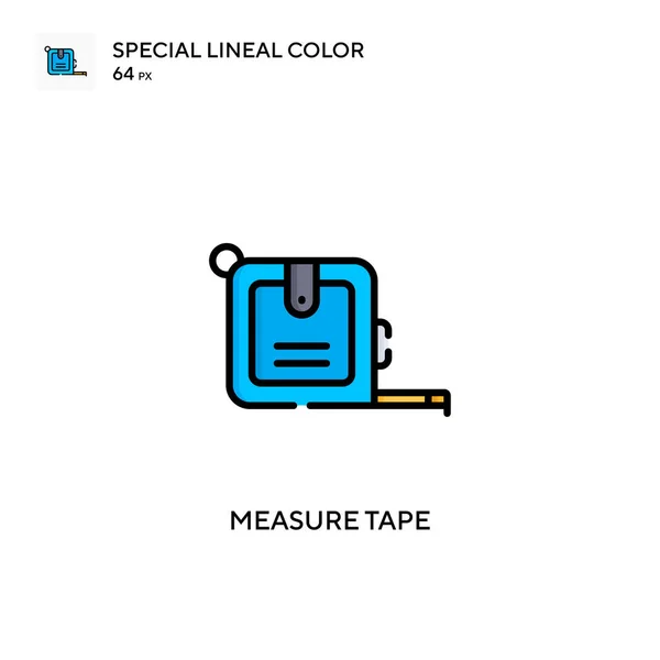 Měřit Pásku Speciální Ikona Lineární Barvy Šablona Návrhu Symbolu Ilustrace — Stockový vektor
