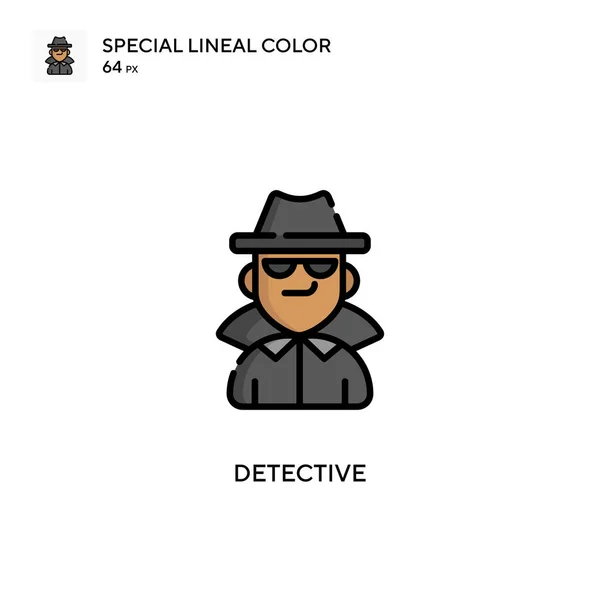 Detective Special Icona Colori Lineari Illustrazione Modello Design Simbolo Elemento — Vettoriale Stock
