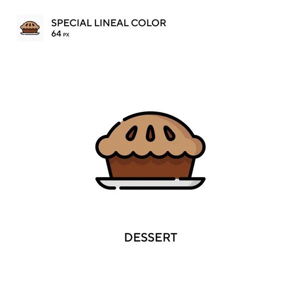 Dessert Ikon Warna Lineal Spesial Templat Desain Simbol Ilustrasi Untuk - Stok Vektor