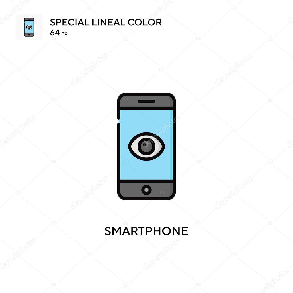 Smartphone Special lineal color icon. Illustration symbol design template for web mobile UI element. Perfect color modern pictogram on editable stroke.