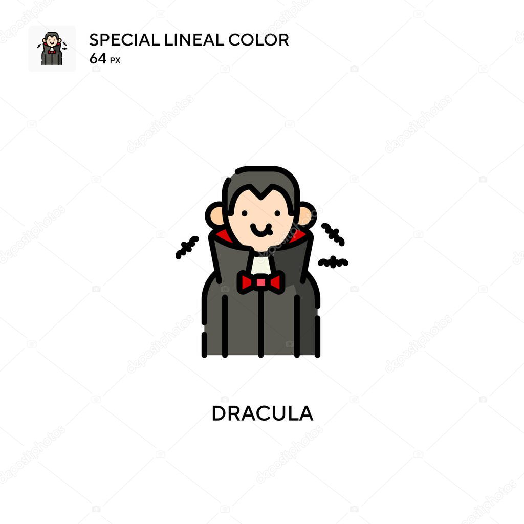Dracula Special lineal color icon. Illustration symbol design template for web mobile UI element. Perfect color modern pictogram on editable stroke.