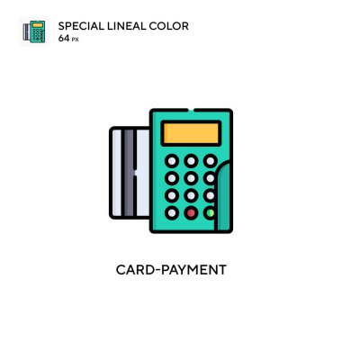 Kart Ödeme Özel Renk Simgesi. Web mobil UI ögesi için resimleme sembolü tasarım şablonu. Düzenlenebilir vuruş üzerine mükemmel renk modern pictogram.